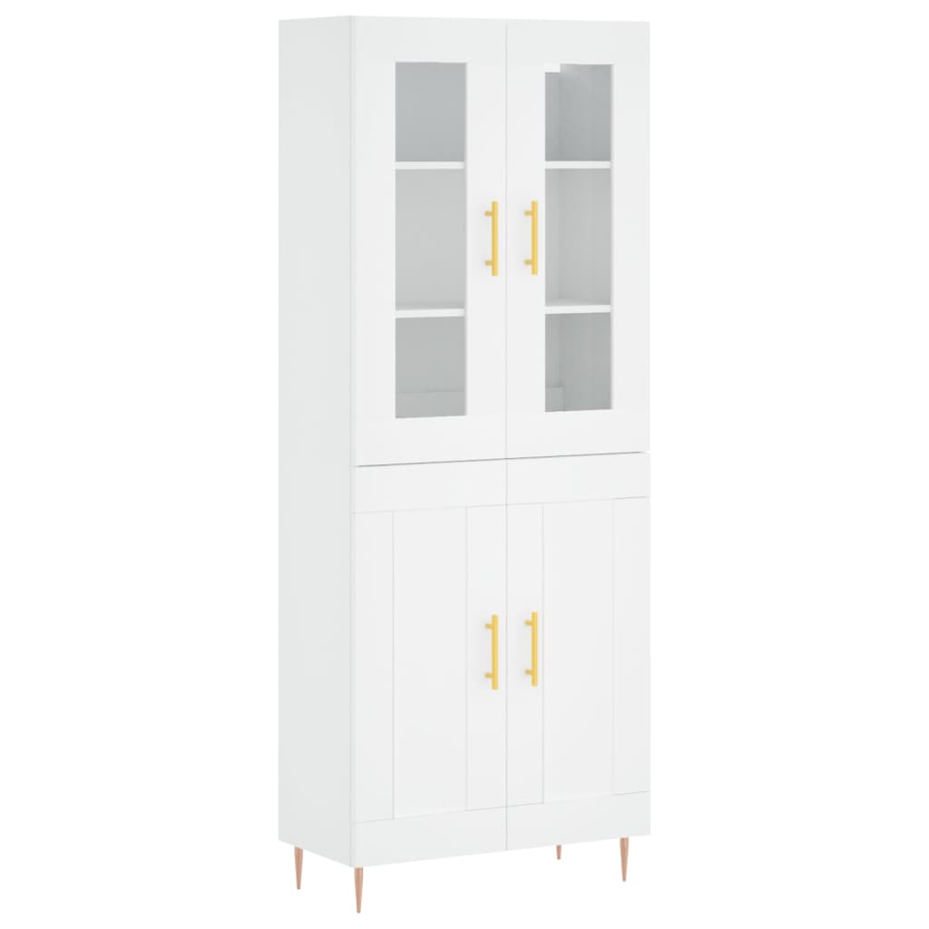 Buffet haut Blanc 69,5x34x180 cm Bois d'ingénierie - XIOS