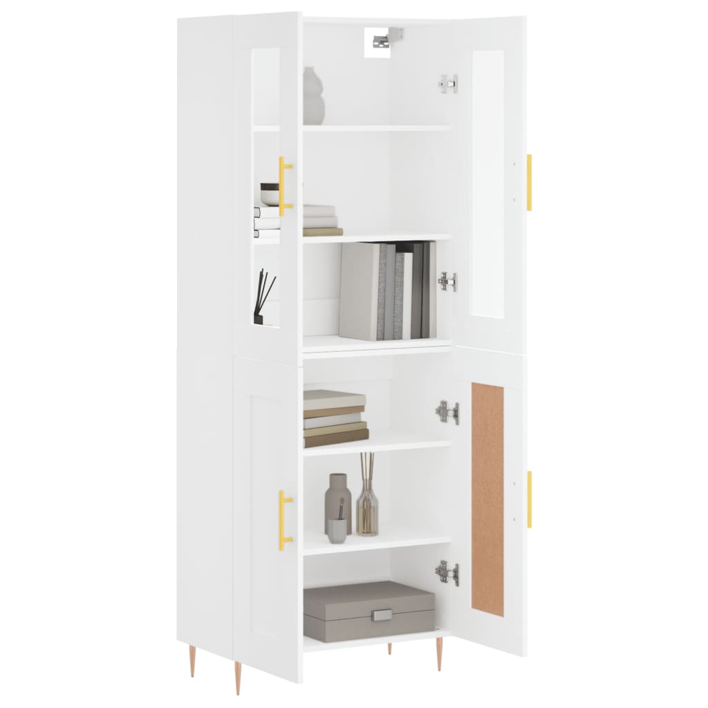 Buffet haut Blanc 69,5x34x180 cm Bois d'ingénierie - XIOS