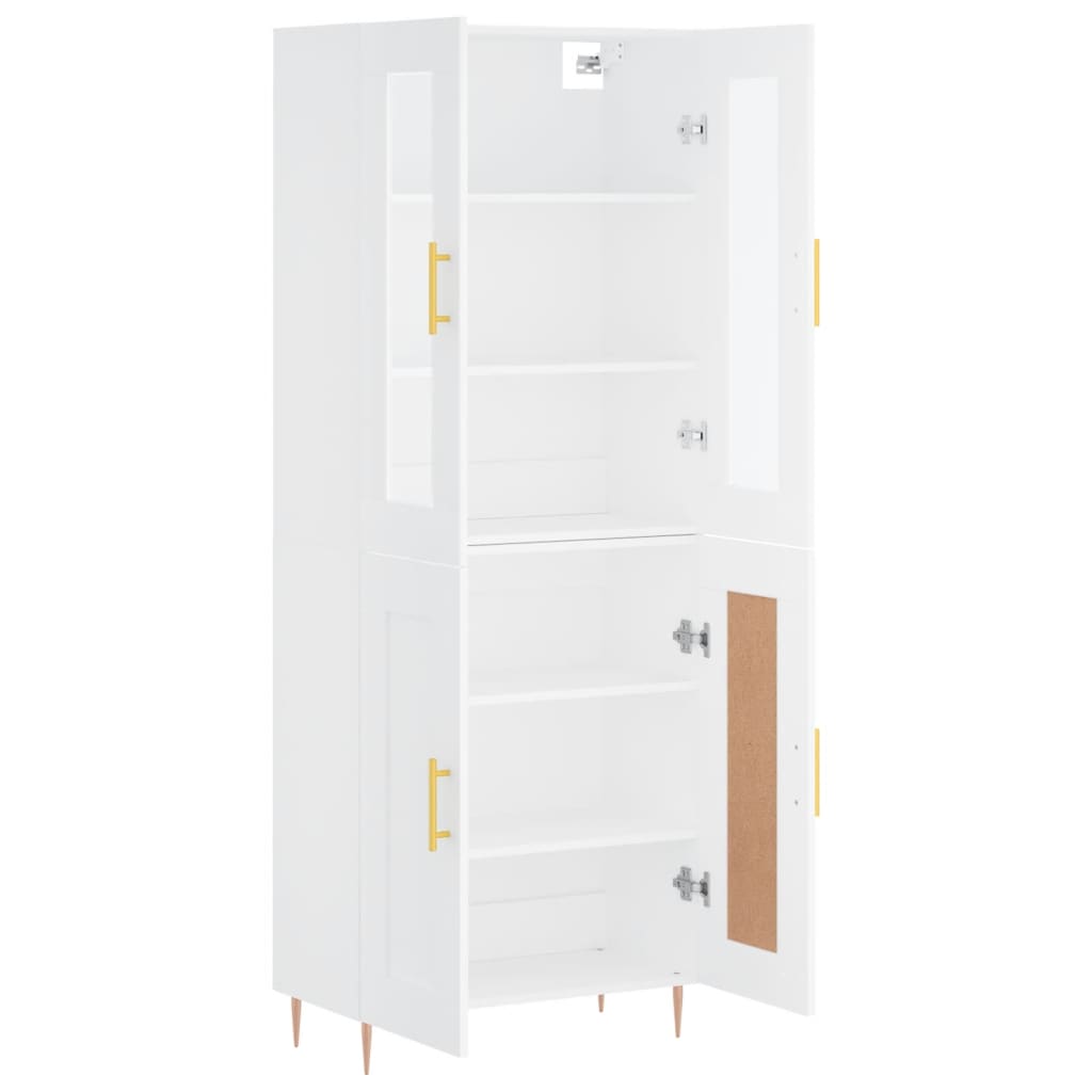 Buffet haut Blanc 69,5x34x180 cm Bois d'ingénierie - XIOS