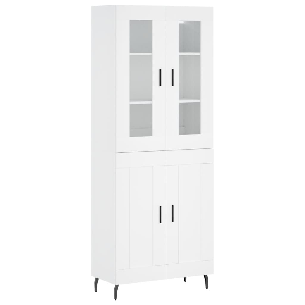 Buffet haut Blanc 69,5x34x180 cm Bois d'ingénierie - XIOS