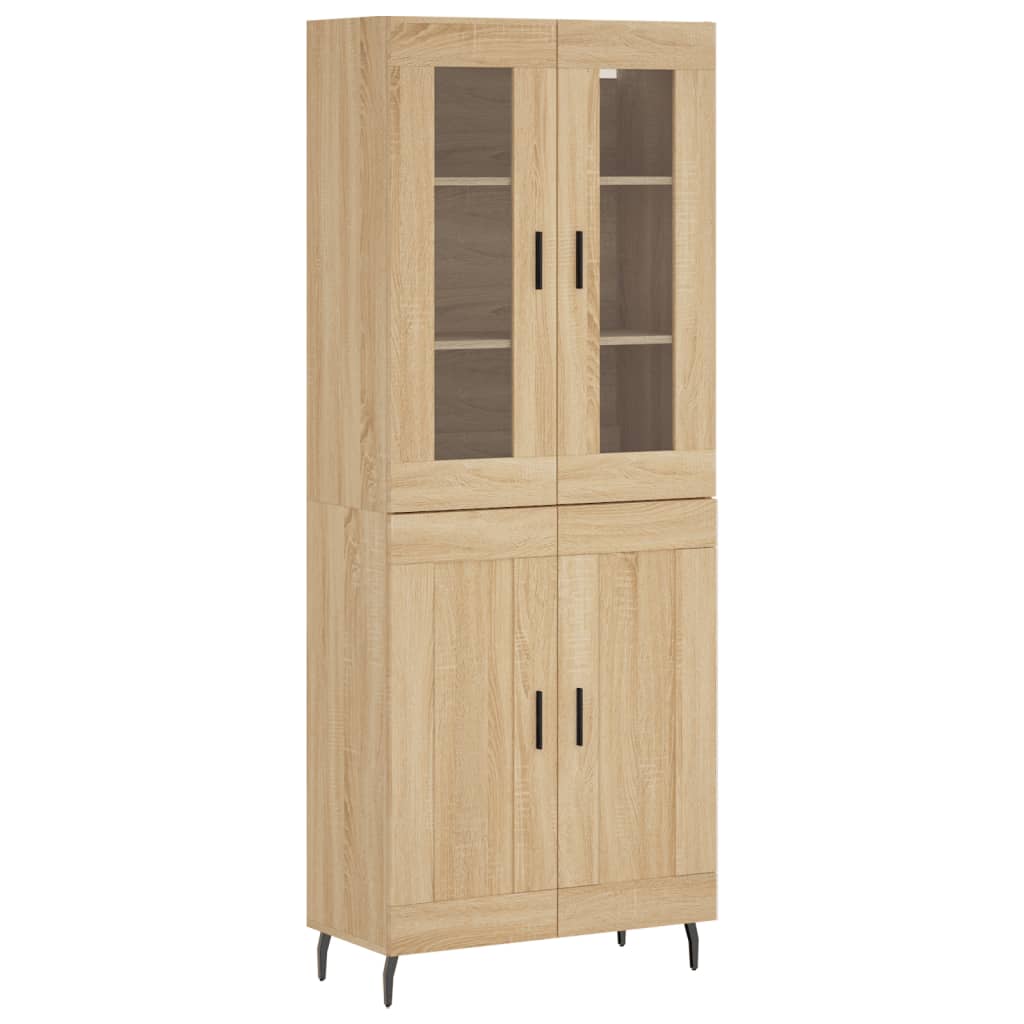 Buffet haut Chêne sonoma 69,5x34x180 cm Bois d'ingénierie - XIOS
