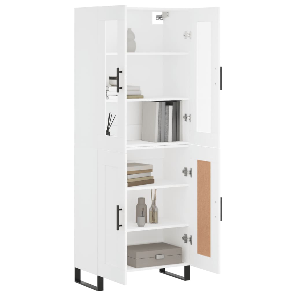 Buffet haut Blanc 69,5x34x180 cm Bois d'ingénierie - XIOS