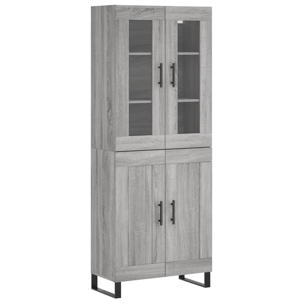 Buffet haut Sonoma gris 69,5x34x180 cm Bois d'ingénierie - XIOS