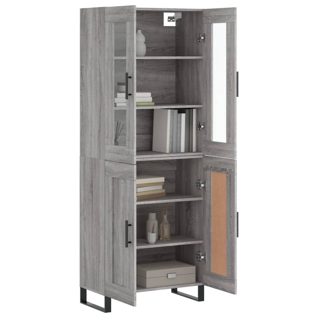 Buffet haut Sonoma gris 69,5x34x180 cm Bois d'ingénierie - XIOS