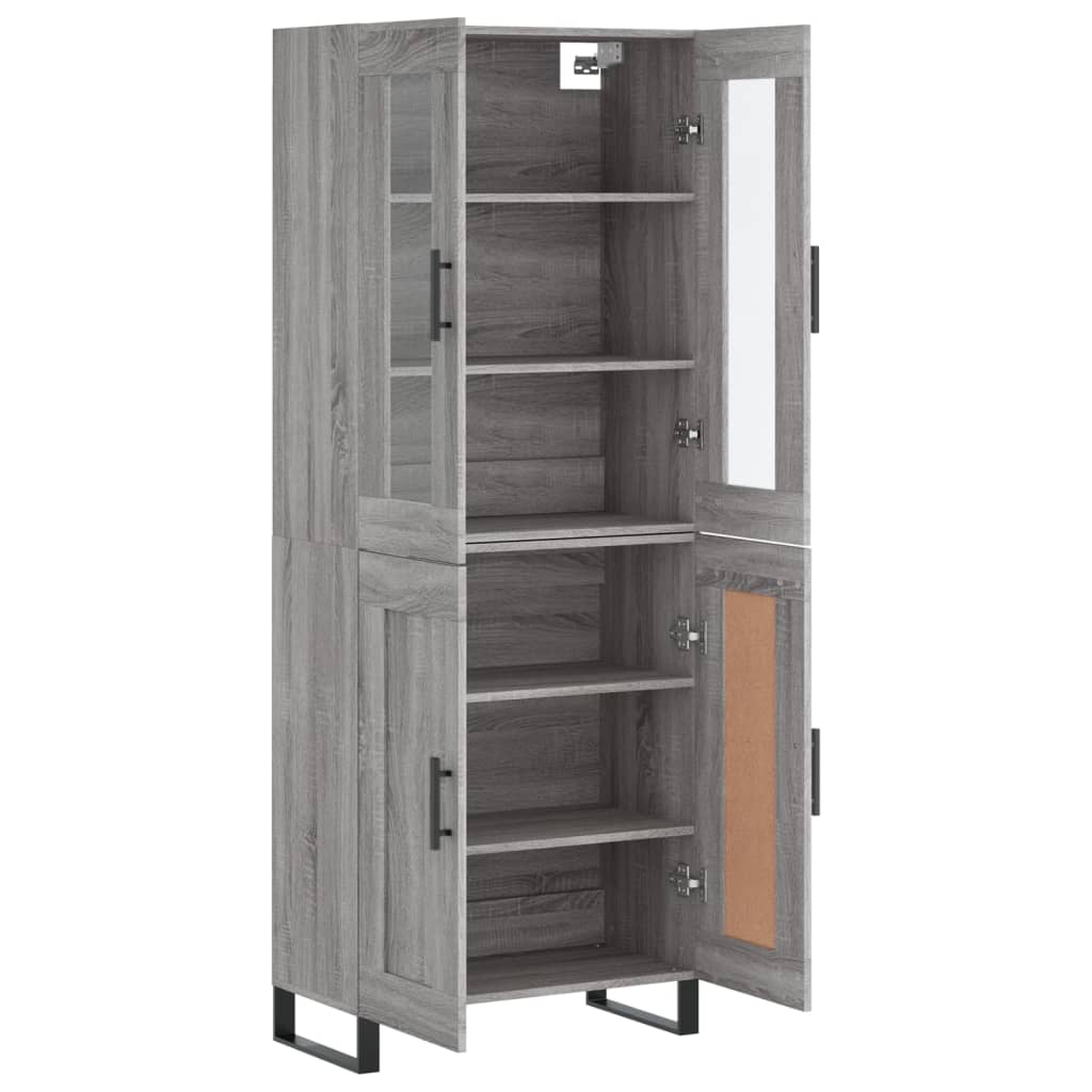 Buffet haut Sonoma gris 69,5x34x180 cm Bois d'ingénierie - XIOS