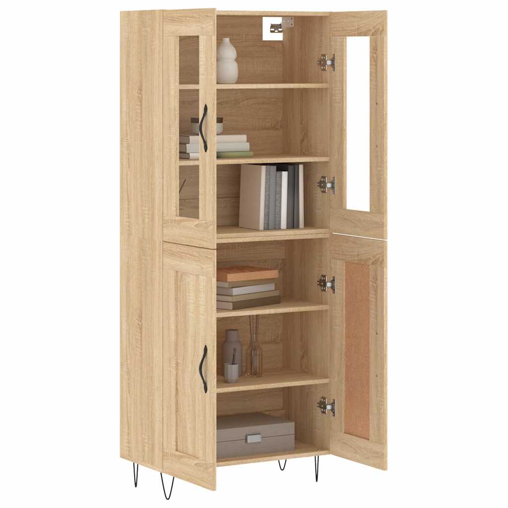 Buffet haut Chêne sonoma 69,5x34x180 cm Bois d'ingénierie - XIOS