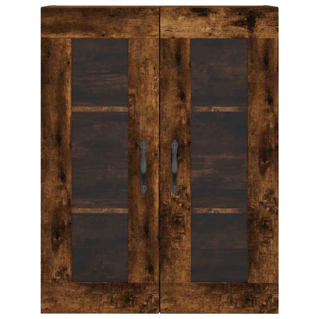 Buffet haut Chêne fumé 69,5x34x180 cm Bois d'ingénierie - XIOS