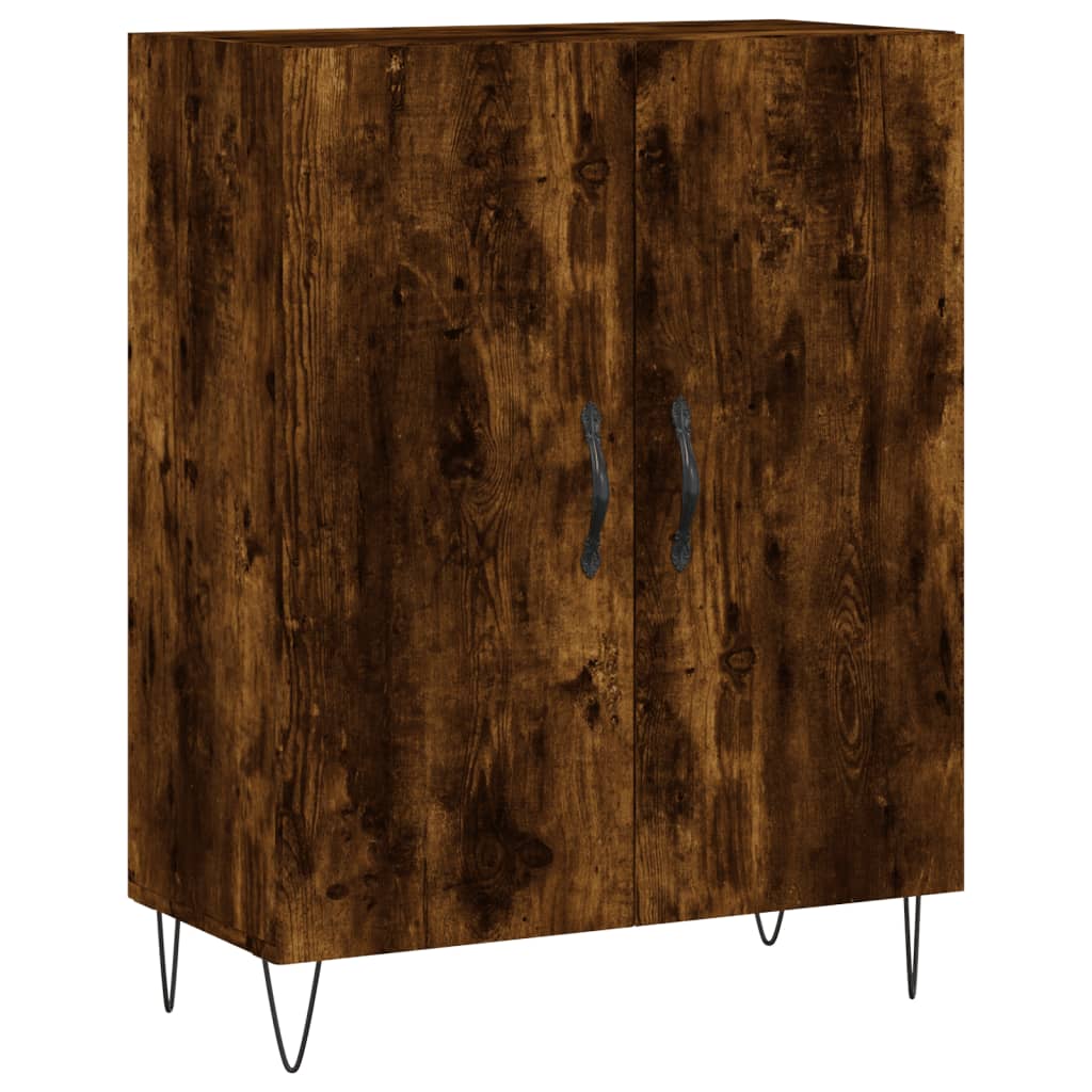 Buffet haut Chêne fumé 69,5x34x180 cm Bois d'ingénierie - XIOS