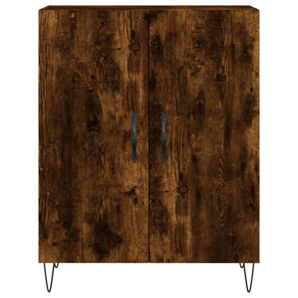 Buffet haut Chêne fumé 69,5x34x180 cm Bois d'ingénierie - XIOS
