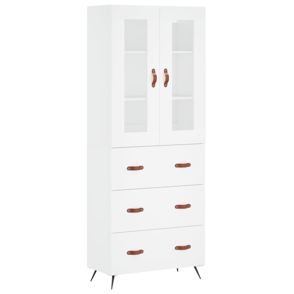 Buffet haut Blanc 69,5x34x180 cm Bois d'ingénierie - XIOS