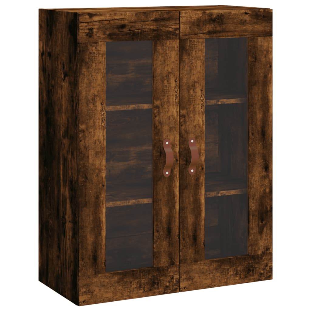 Buffet haut Chêne fumé 69,5x34x180 cm Bois d'ingénierie - XIOS
