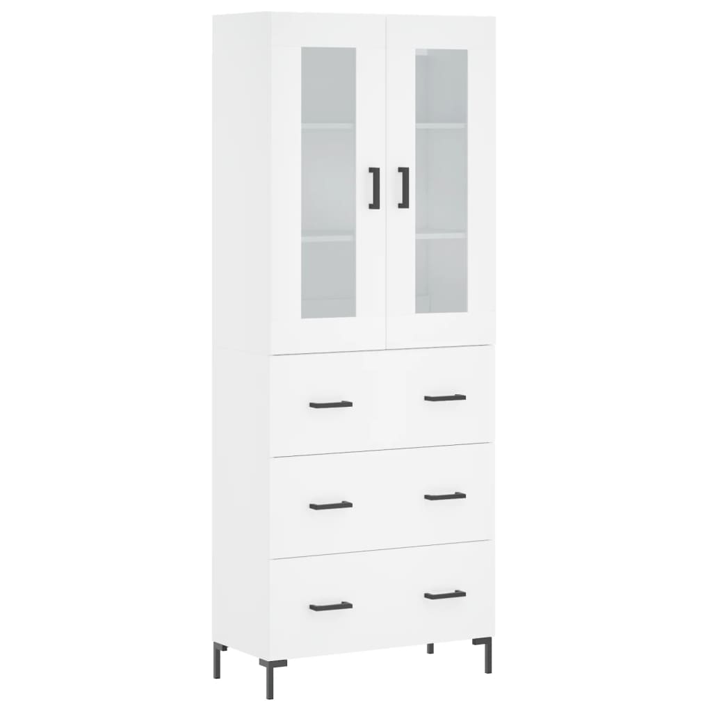 Buffet haut Blanc 69,5x34x180 cm Bois d'ingénierie - XIOS