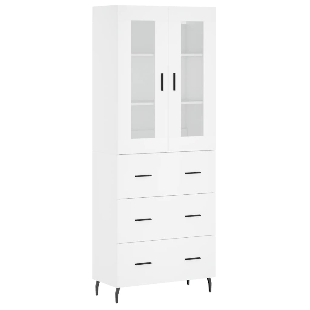 Buffet haut Blanc 69,5x34x180 cm Bois d'ingénierie - XIOS