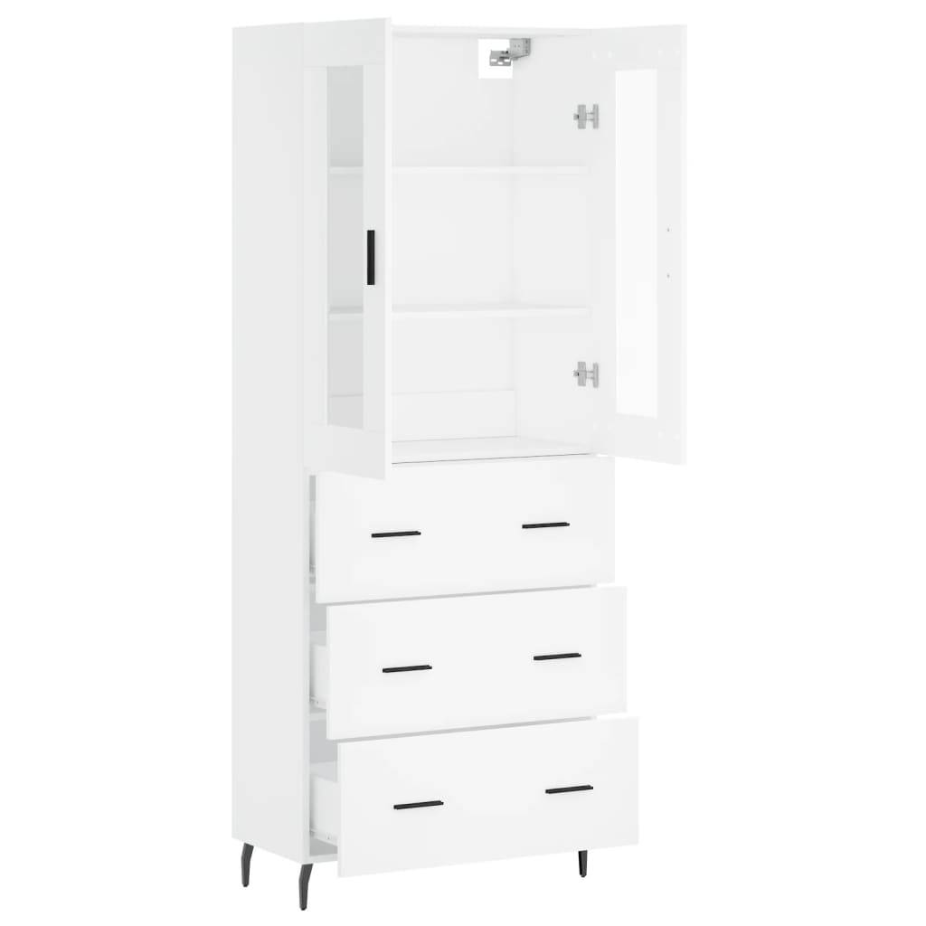 Buffet haut Blanc 69,5x34x180 cm Bois d'ingénierie - XIOS