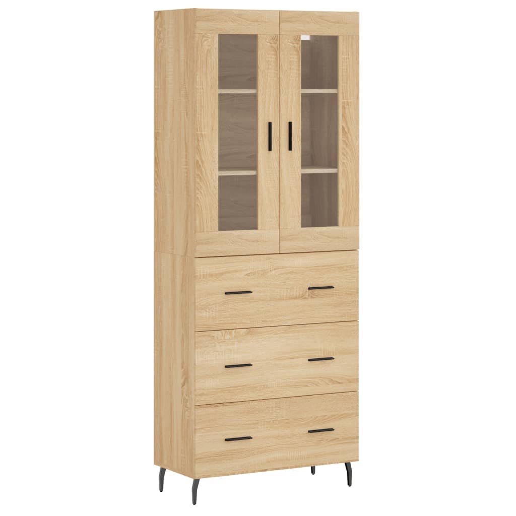 Buffet haut Chêne sonoma 69,5x34x180 cm Bois d'ingénierie - XIOS