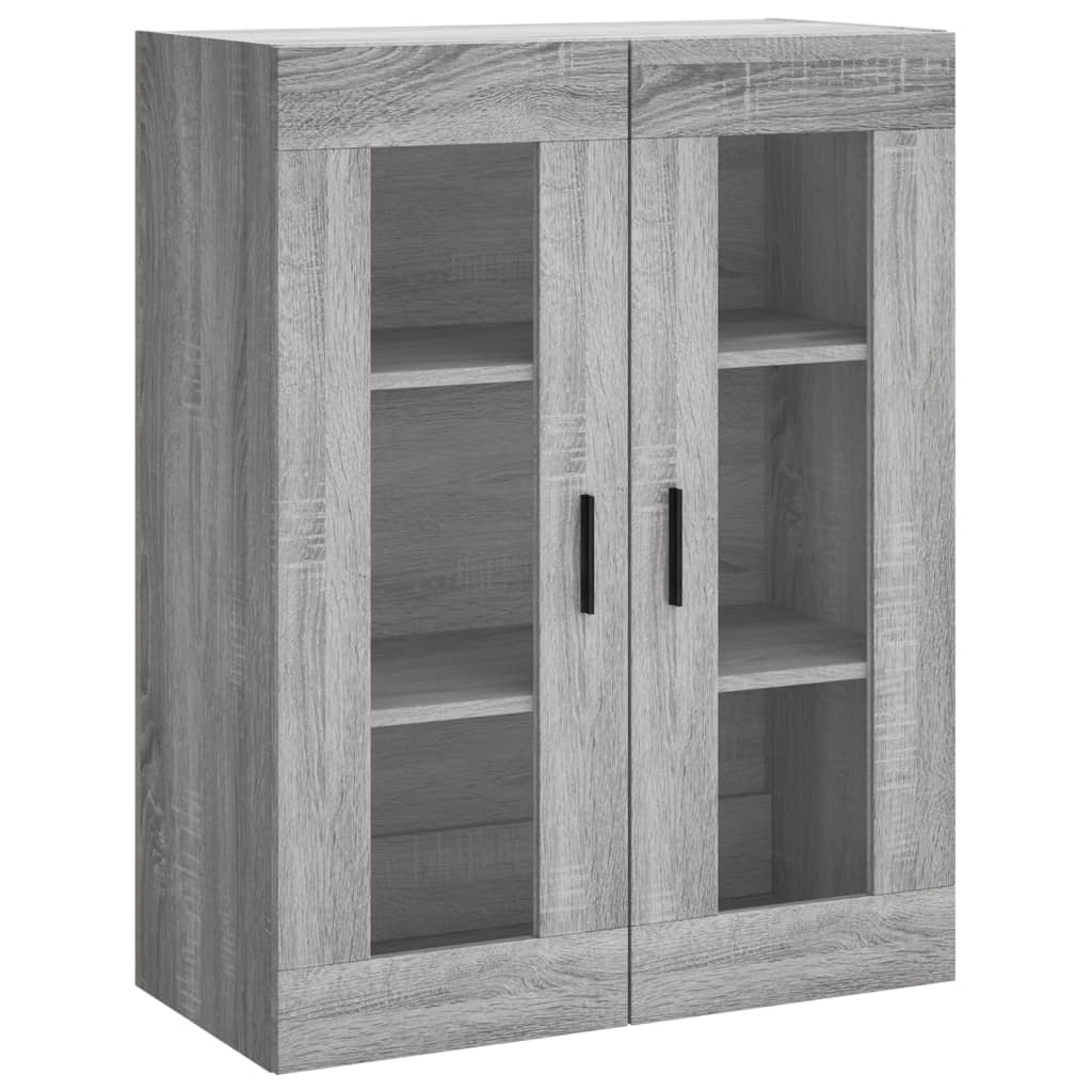 Buffet haut Sonoma gris 69,5x34x180 cm Bois d'ingénierie Buffets & bahuts vidaXL