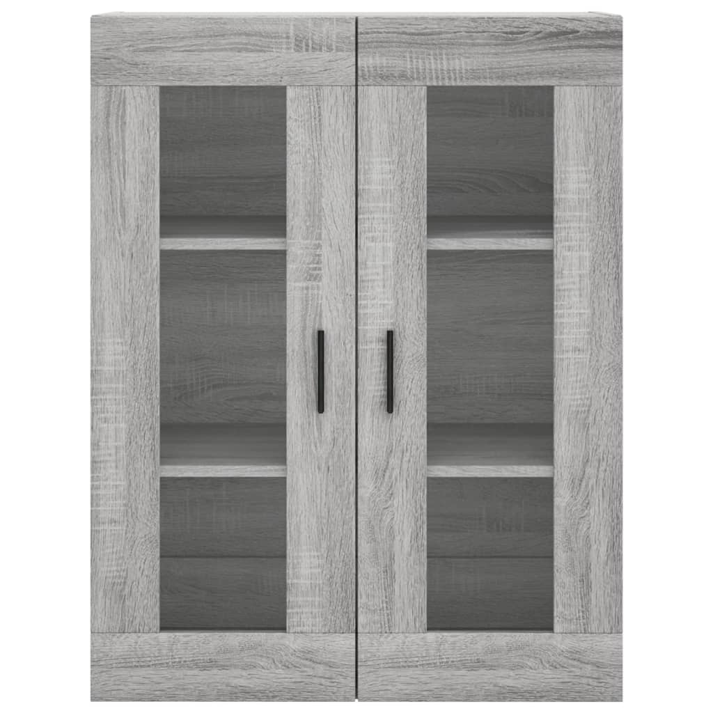 Buffet haut Sonoma gris 69,5x34x180 cm Bois d'ingénierie Buffets & bahuts vidaXL