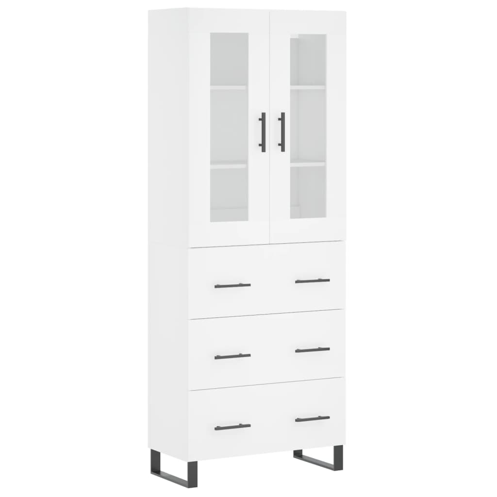 Buffet haut Blanc 69,5x34x180 cm Bois d'ingénierie - XIOS
