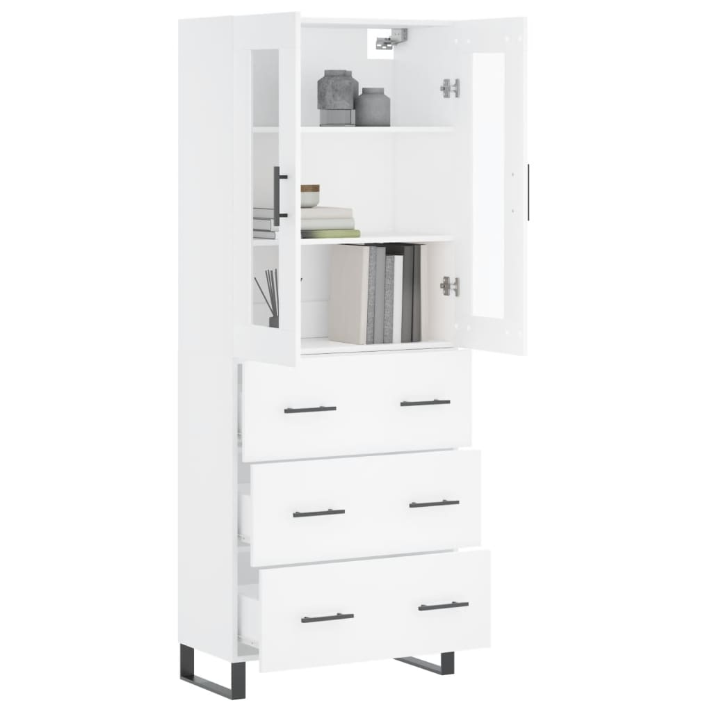 Buffet haut Blanc 69,5x34x180 cm Bois d'ingénierie - XIOS