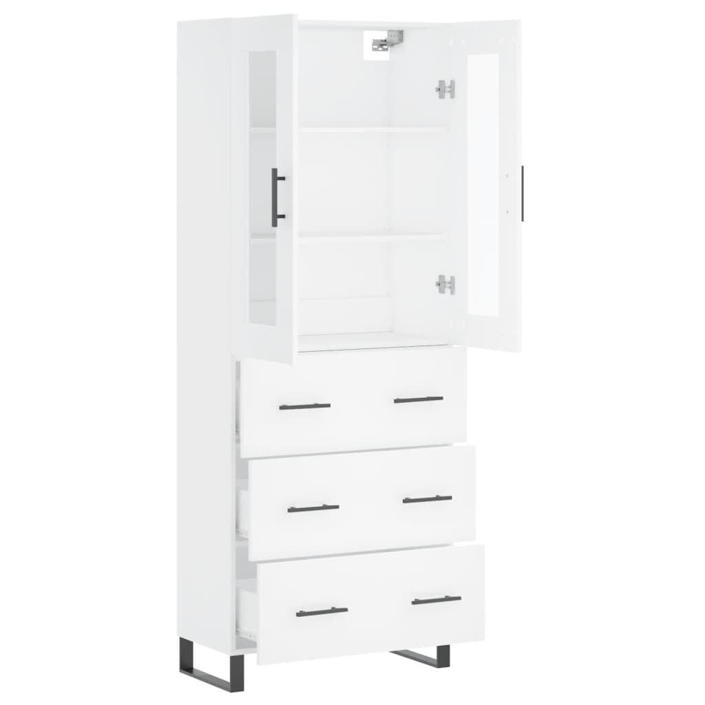 Buffet haut Blanc 69,5x34x180 cm Bois d'ingénierie - XIOS
