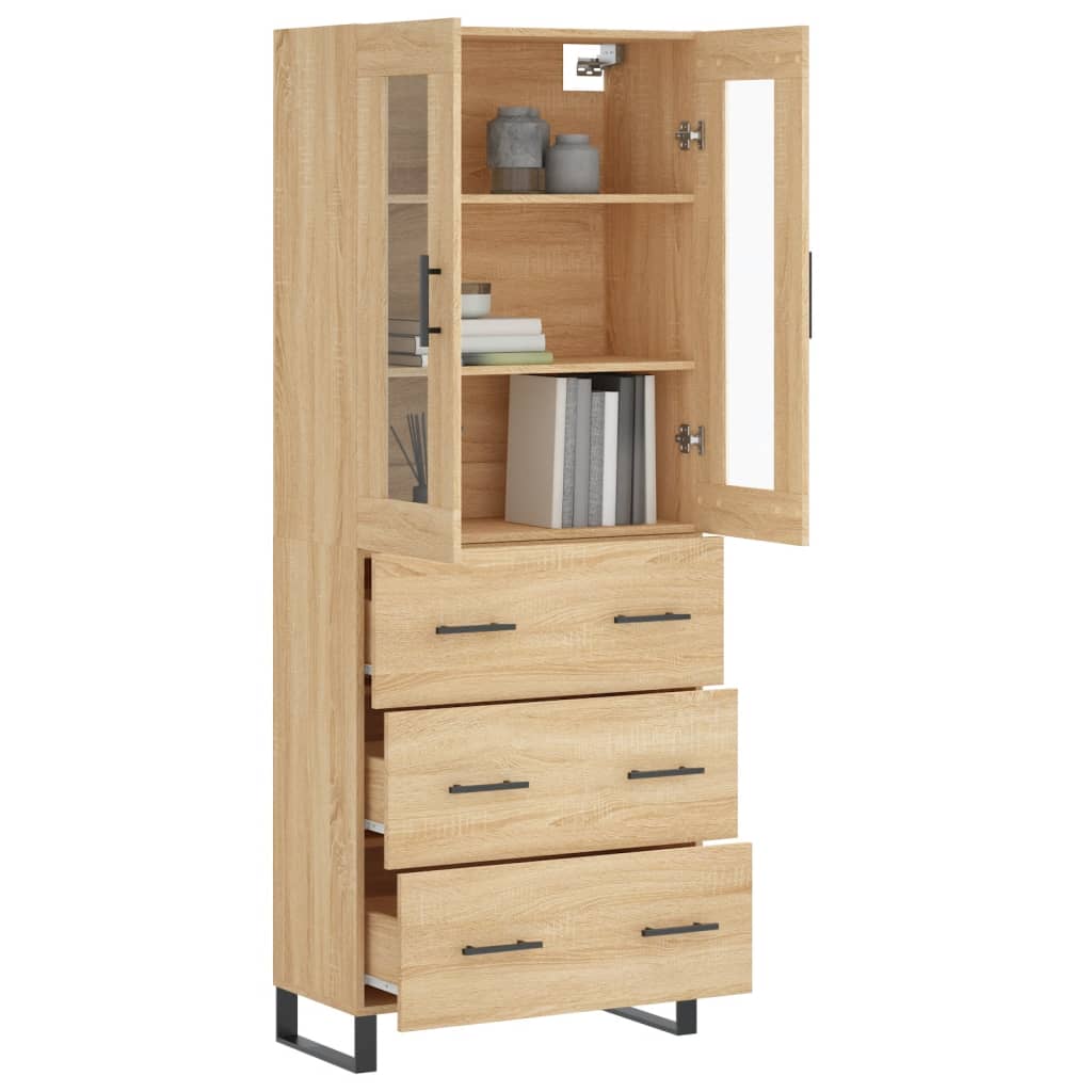 Buffet haut Chêne sonoma 69,5x34x180 cm Bois d'ingénierie - XIOS
