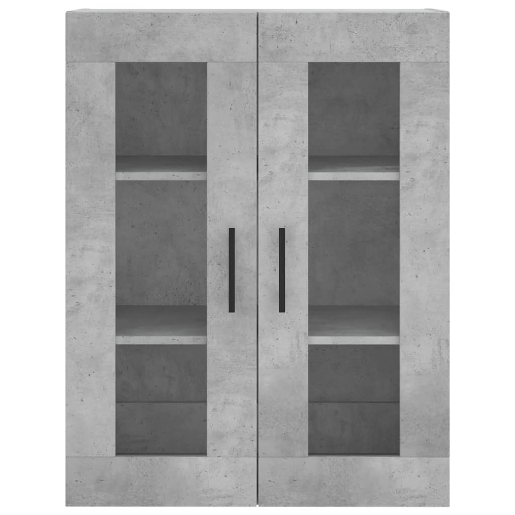 Buffet haut Gris béton 69,5x34x180 cm Bois d'ingénierie - XIOS