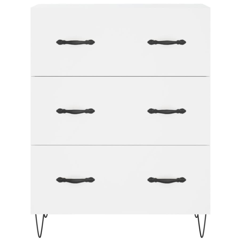 Buffet haut Blanc 69,5x34x180 cm Bois d'ingénierie