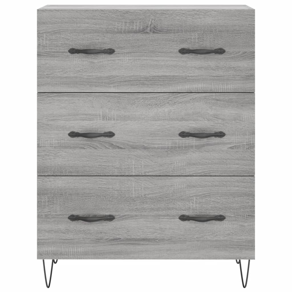 Buffet haut Sonoma gris 69,5x34x180 cm Bois d'ingénierie - XIOS