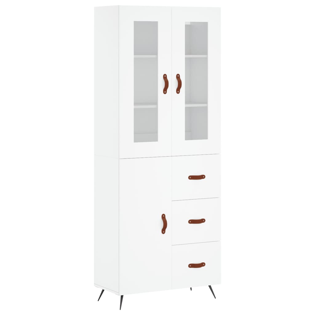 Buffet haut Blanc 69,5x34x180 cm Bois d'ingénierie - XIOS