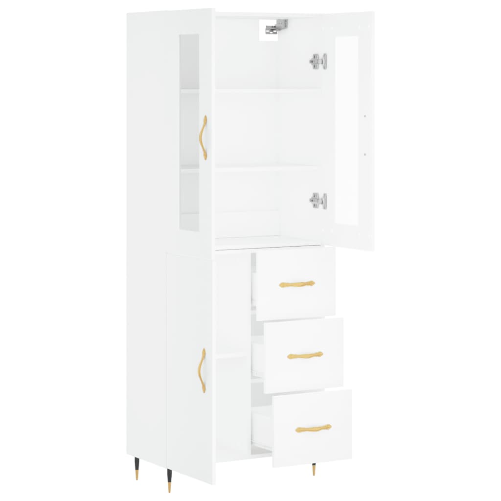 Buffet haut Blanc 69,5x34x180 cm Bois d'ingénierie - XIOS
