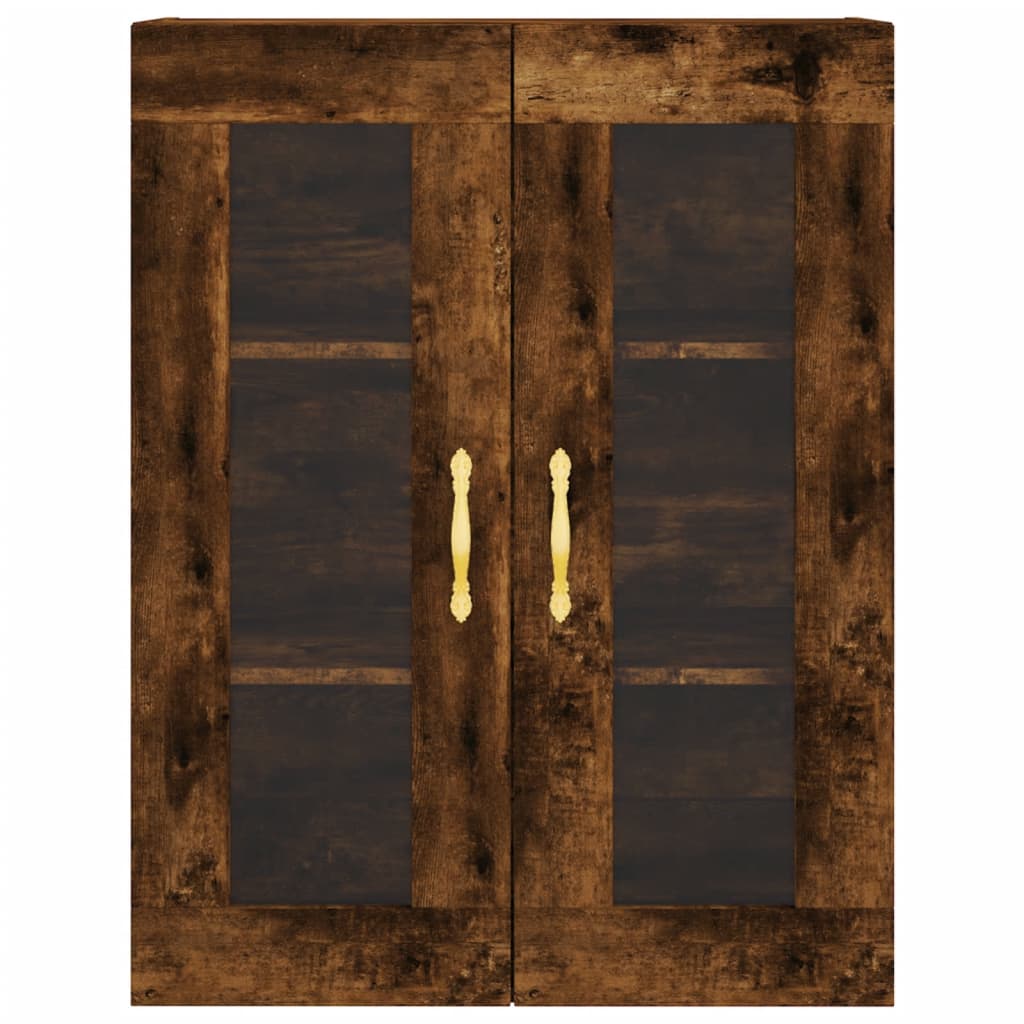 Buffet haut Chêne fumé 69,5x34x180 cm Bois d'ingénierie - XIOS