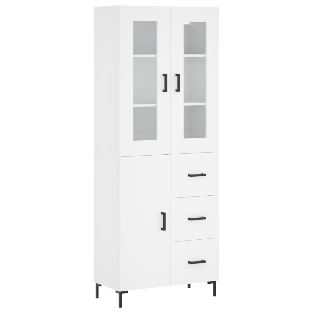 Buffet haut Blanc 69,5x34x180 cm Bois d'ingénierie - XIOS