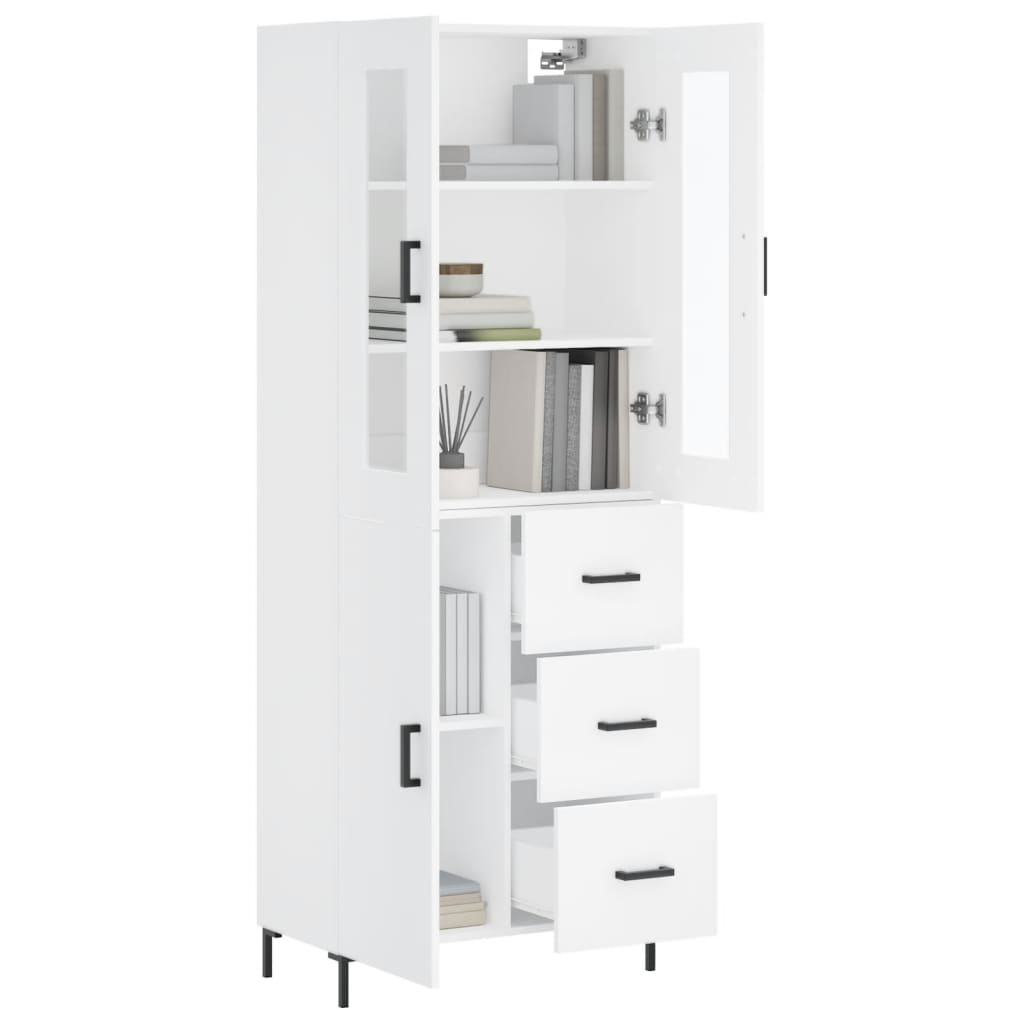 Buffet haut Blanc 69,5x34x180 cm Bois d'ingénierie - XIOS