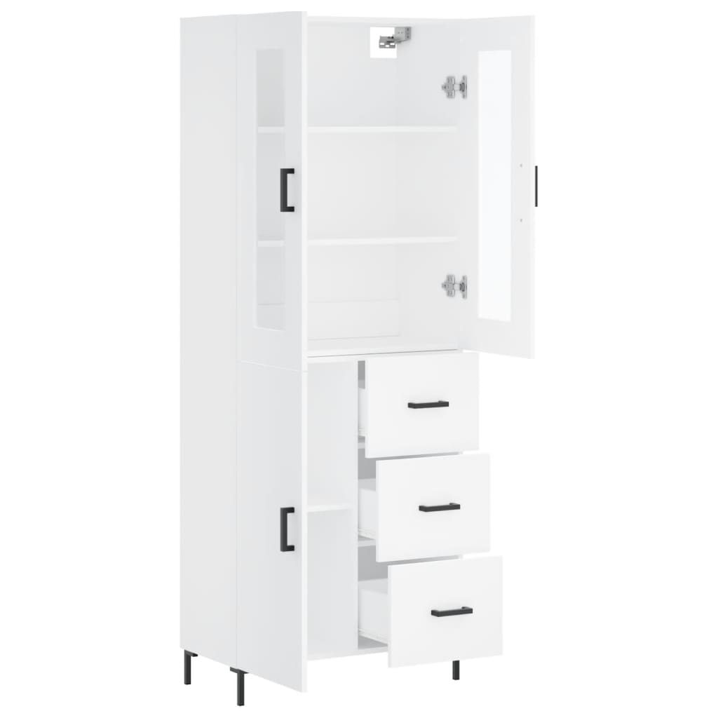 Buffet haut Blanc 69,5x34x180 cm Bois d'ingénierie - XIOS