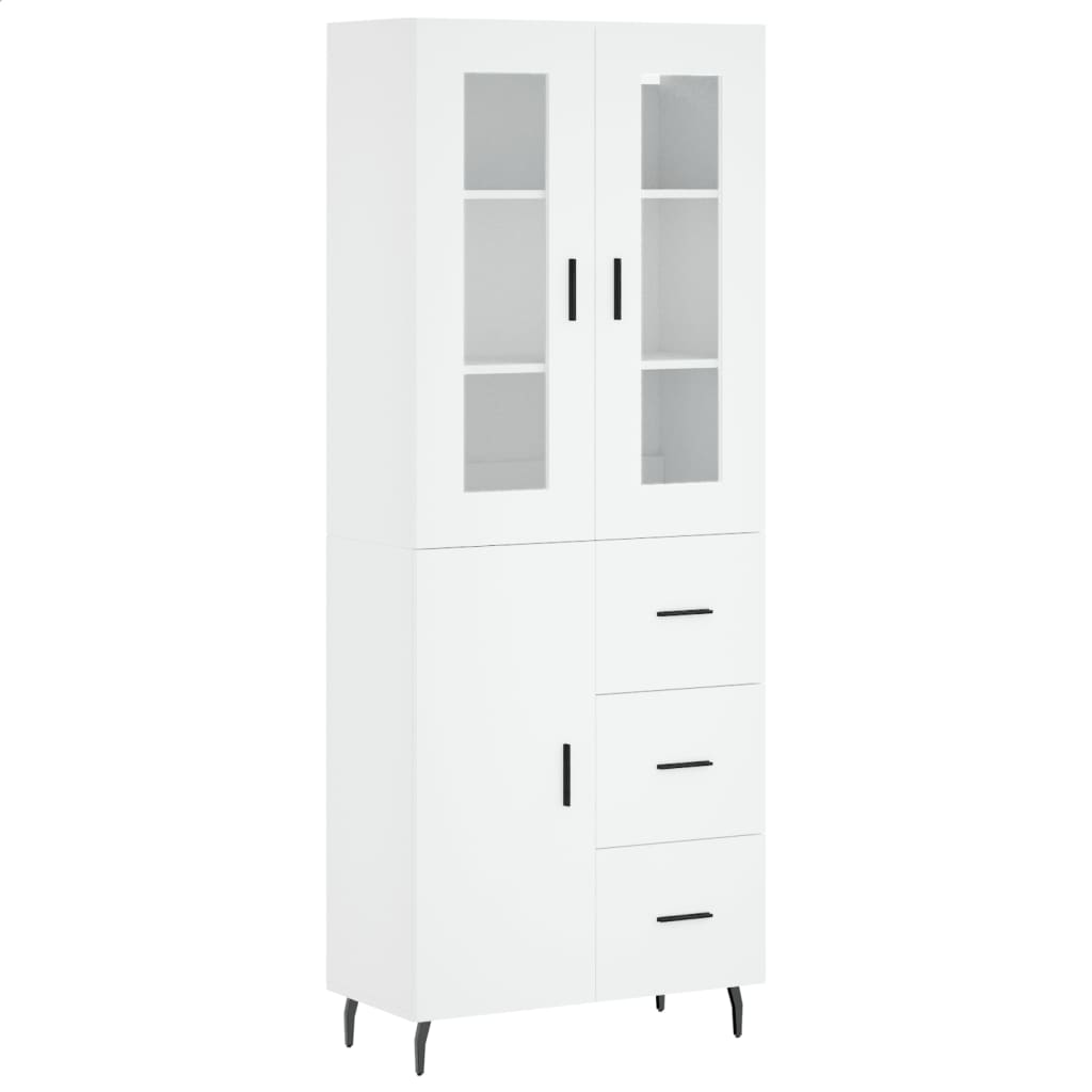 Buffet haut Blanc 69,5x34x180 cm Bois d'ingénierie Buffets & bahuts vidaXL   