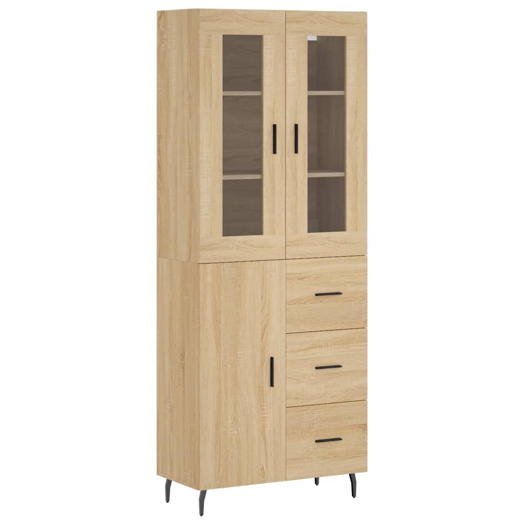 Buffet haut Chêne sonoma 69,5x34x180 cm Bois d'ingénierie - XIOS