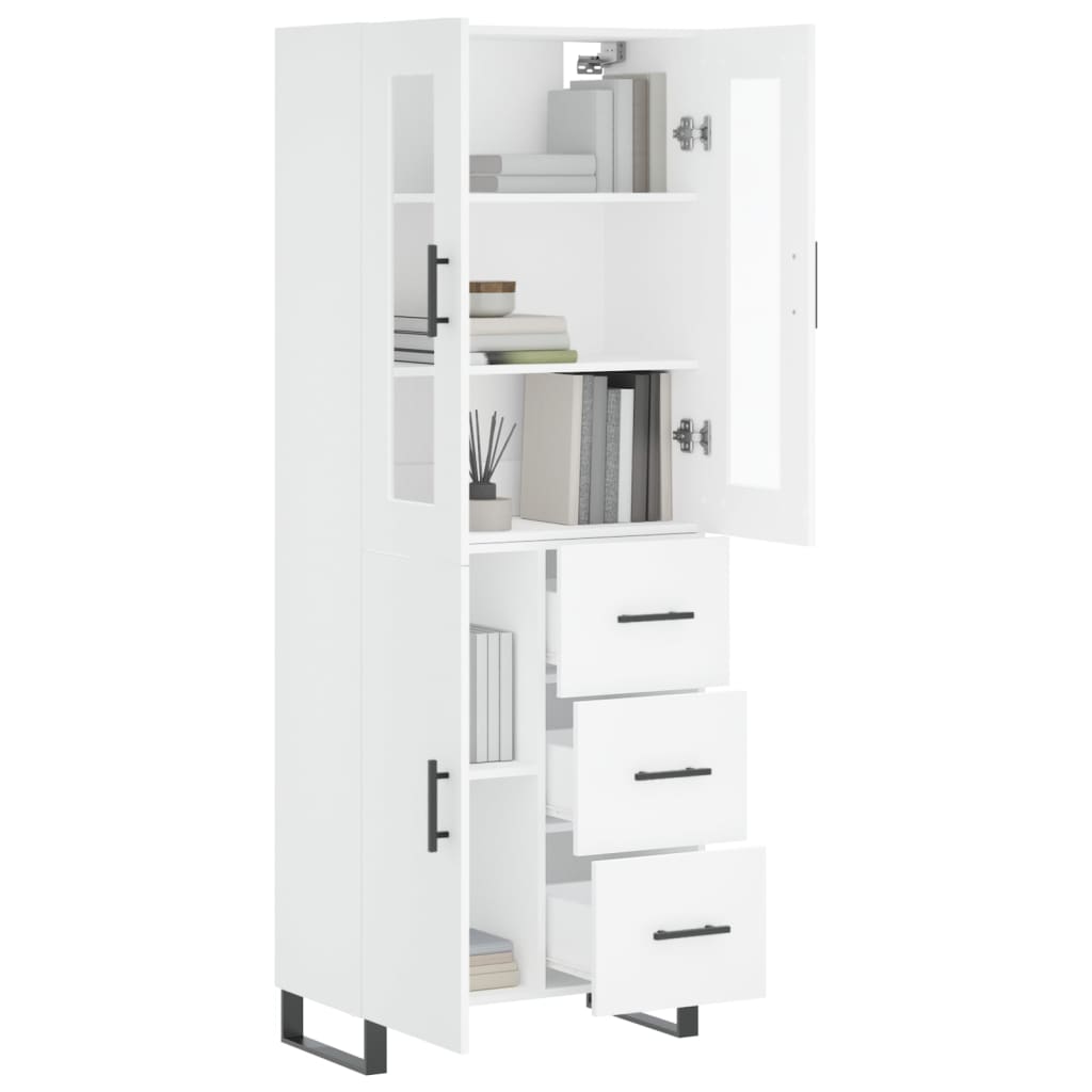 Buffet haut Blanc 69,5x34x180 cm Bois d'ingénierie - XIOS