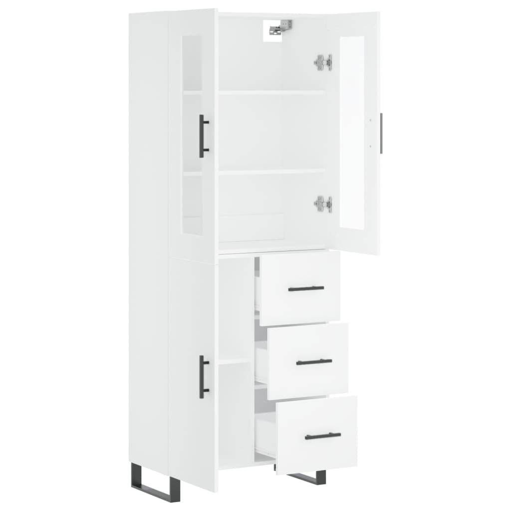 Buffet haut Blanc 69,5x34x180 cm Bois d'ingénierie - XIOS
