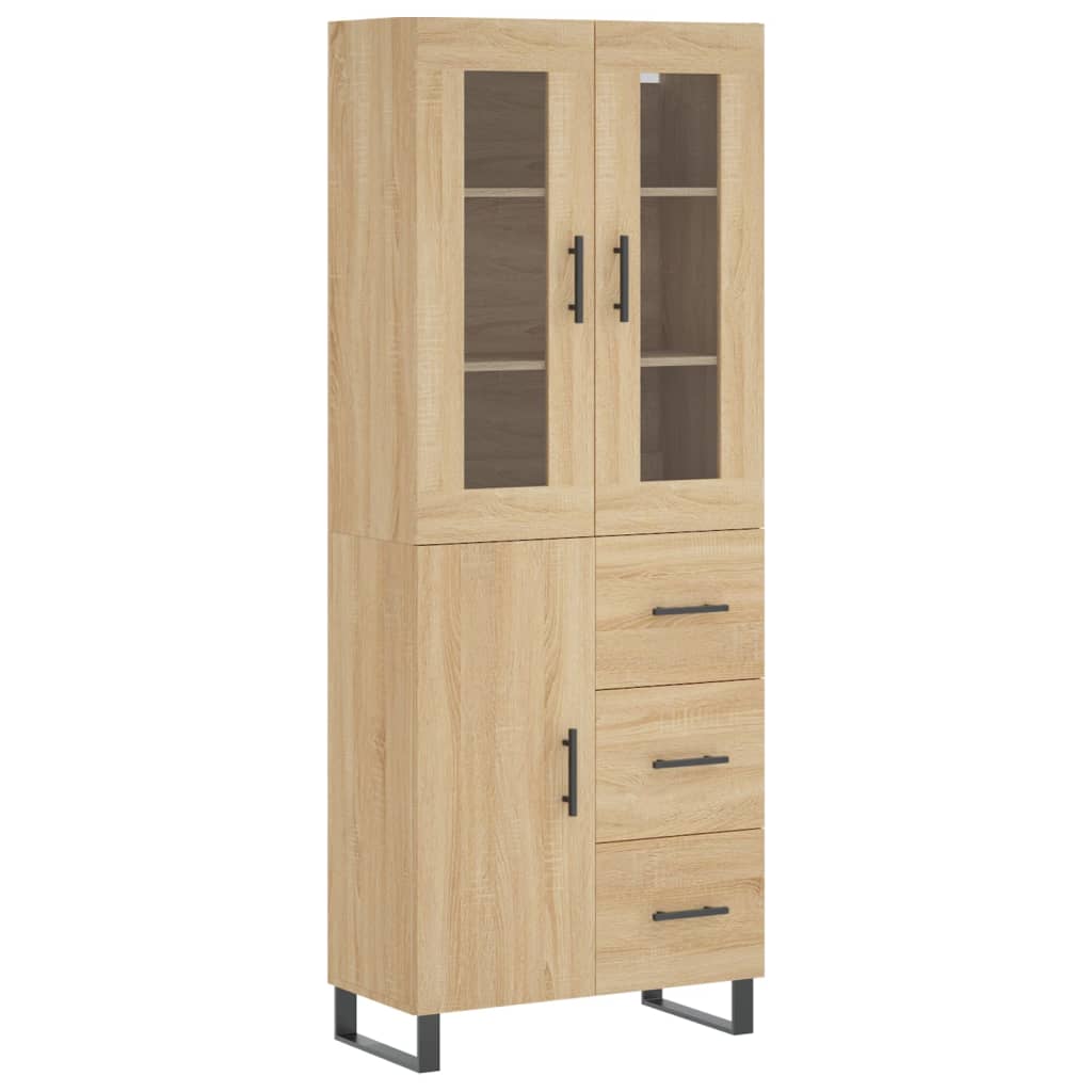 Buffet haut Chêne sonoma 69,5x34x180 cm Bois d'ingénierie - XIOS