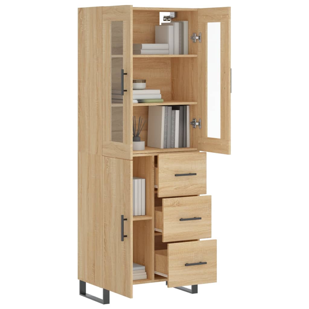 Buffet haut Chêne sonoma 69,5x34x180 cm Bois d'ingénierie - XIOS