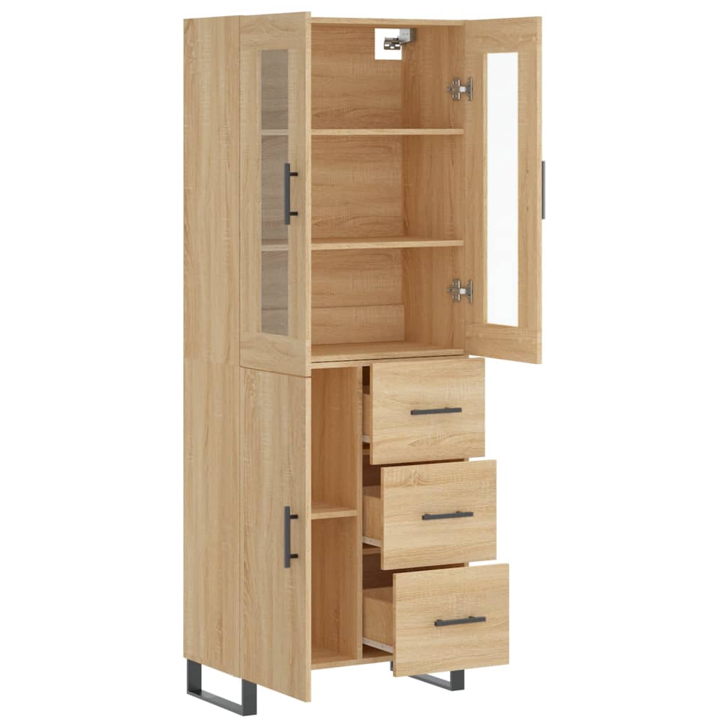 Buffet haut Chêne sonoma 69,5x34x180 cm Bois d'ingénierie - XIOS