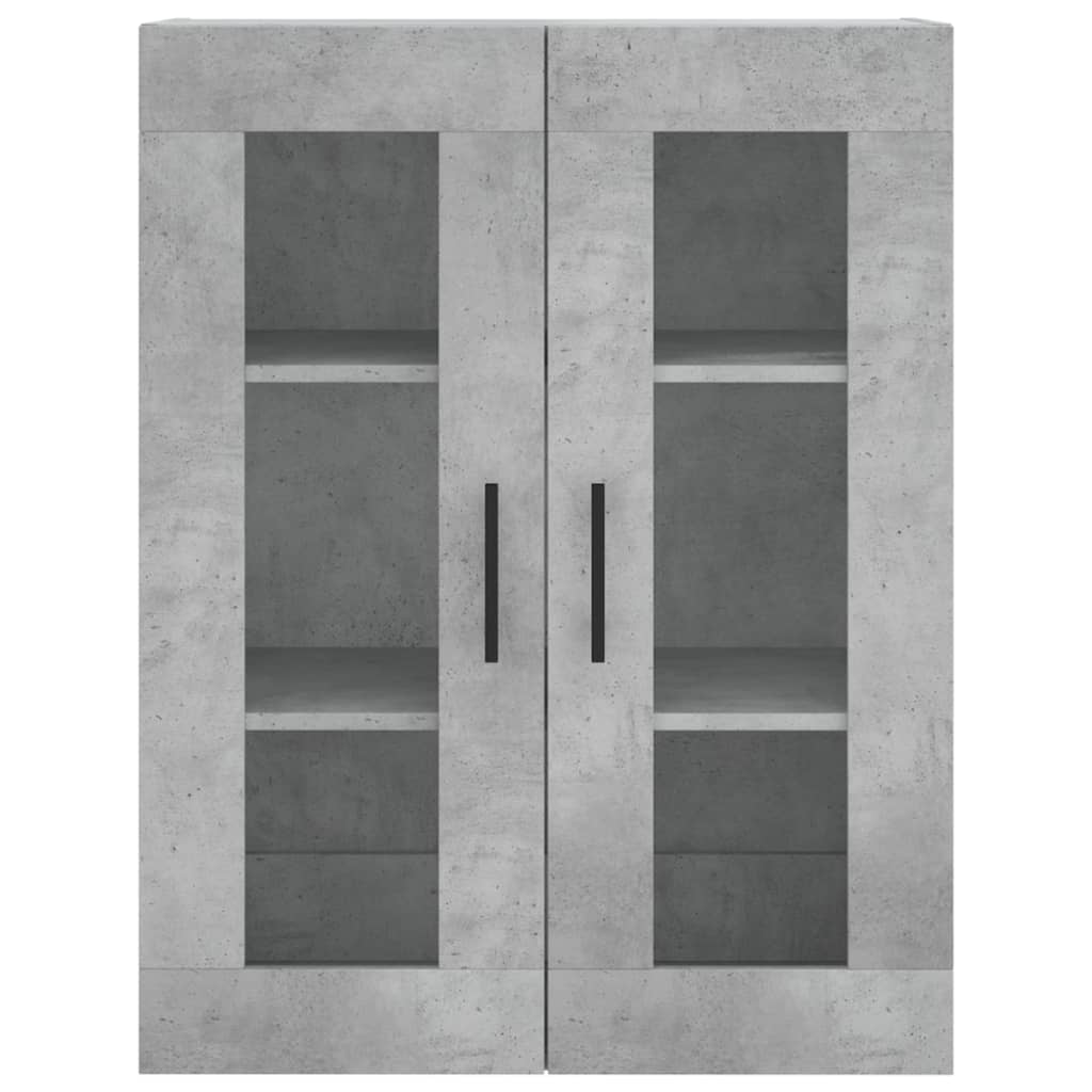 Buffet haut Gris béton 69,5x34x180 cm Bois d'ingénierie - XIOS