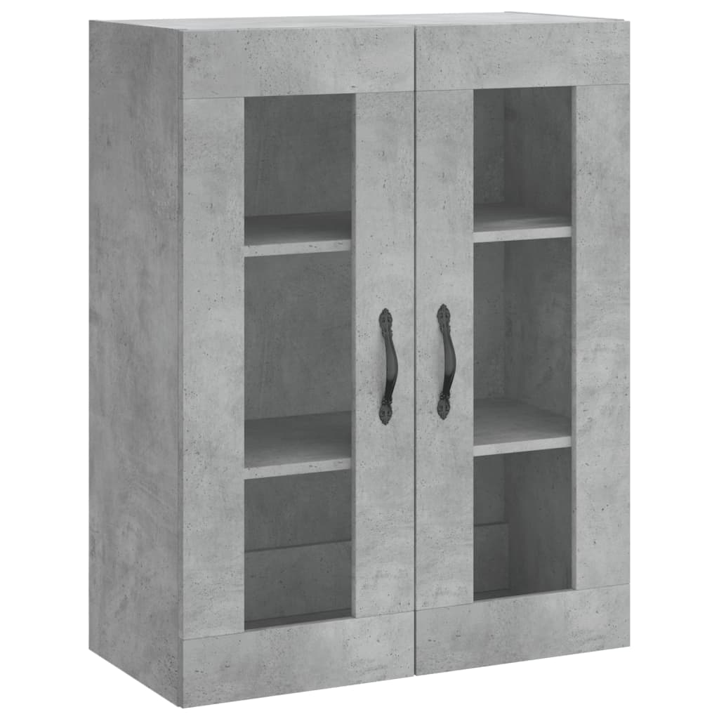 Buffet haut Gris béton 69,5x34x180 cm Bois d'ingénierie - XIOS