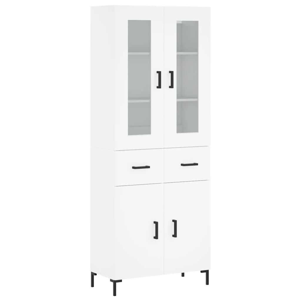Buffet haut Blanc 69,5x34x180 cm Bois d'ingénierie - XIOS