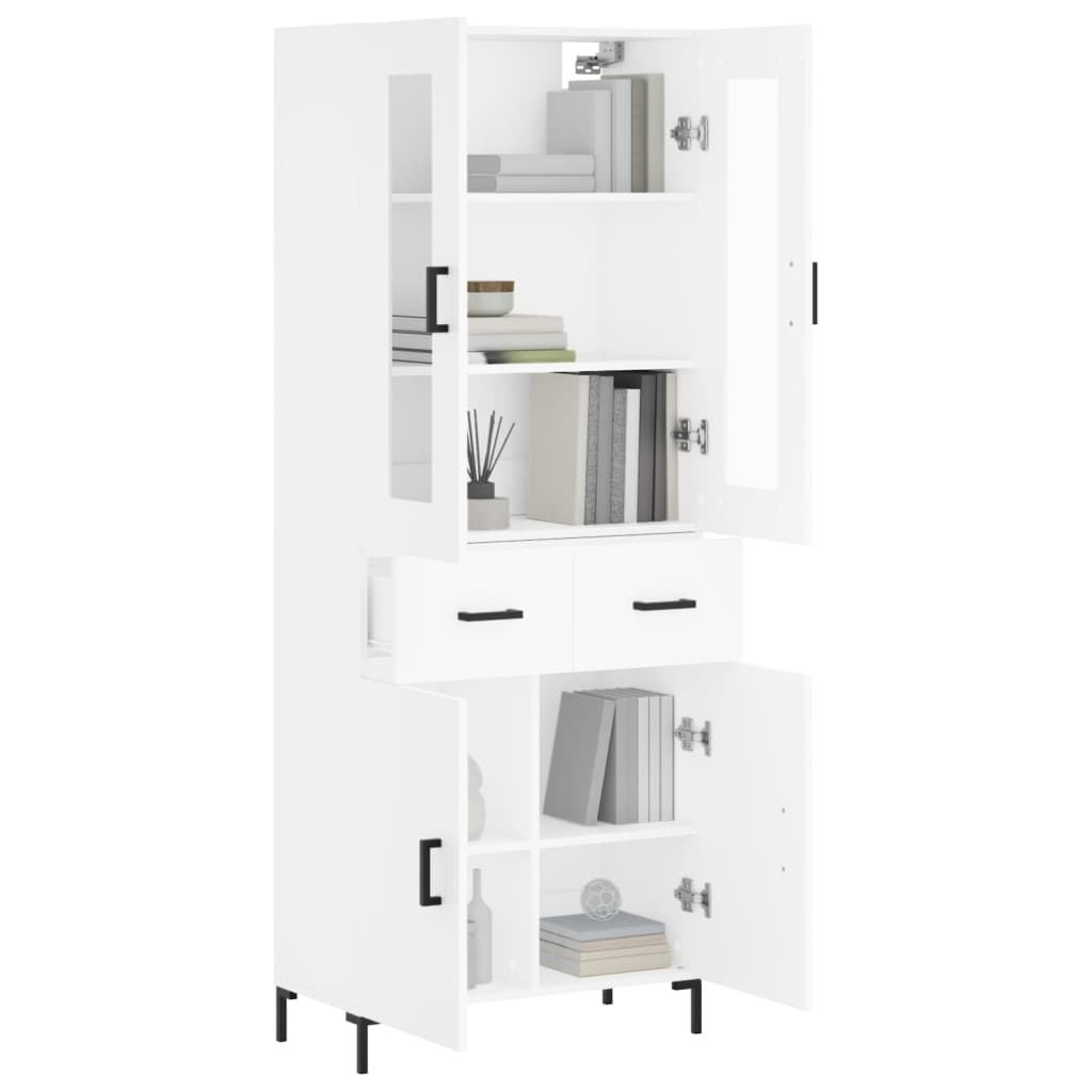 Buffet haut Blanc 69,5x34x180 cm Bois d'ingénierie - XIOS