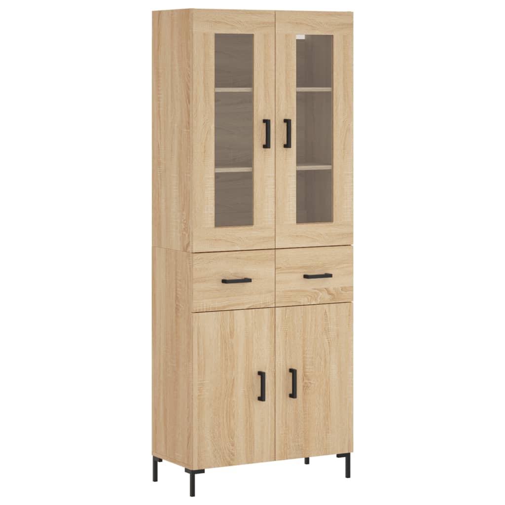 Buffet haut Chêne sonoma 69,5x34x180 cm Bois d'ingénierie - XIOS