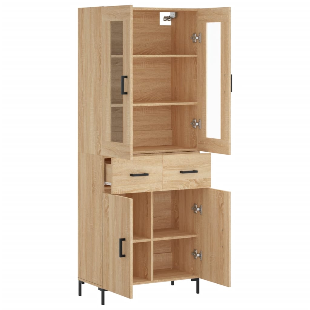 Buffet haut Chêne sonoma 69,5x34x180 cm Bois d'ingénierie - XIOS