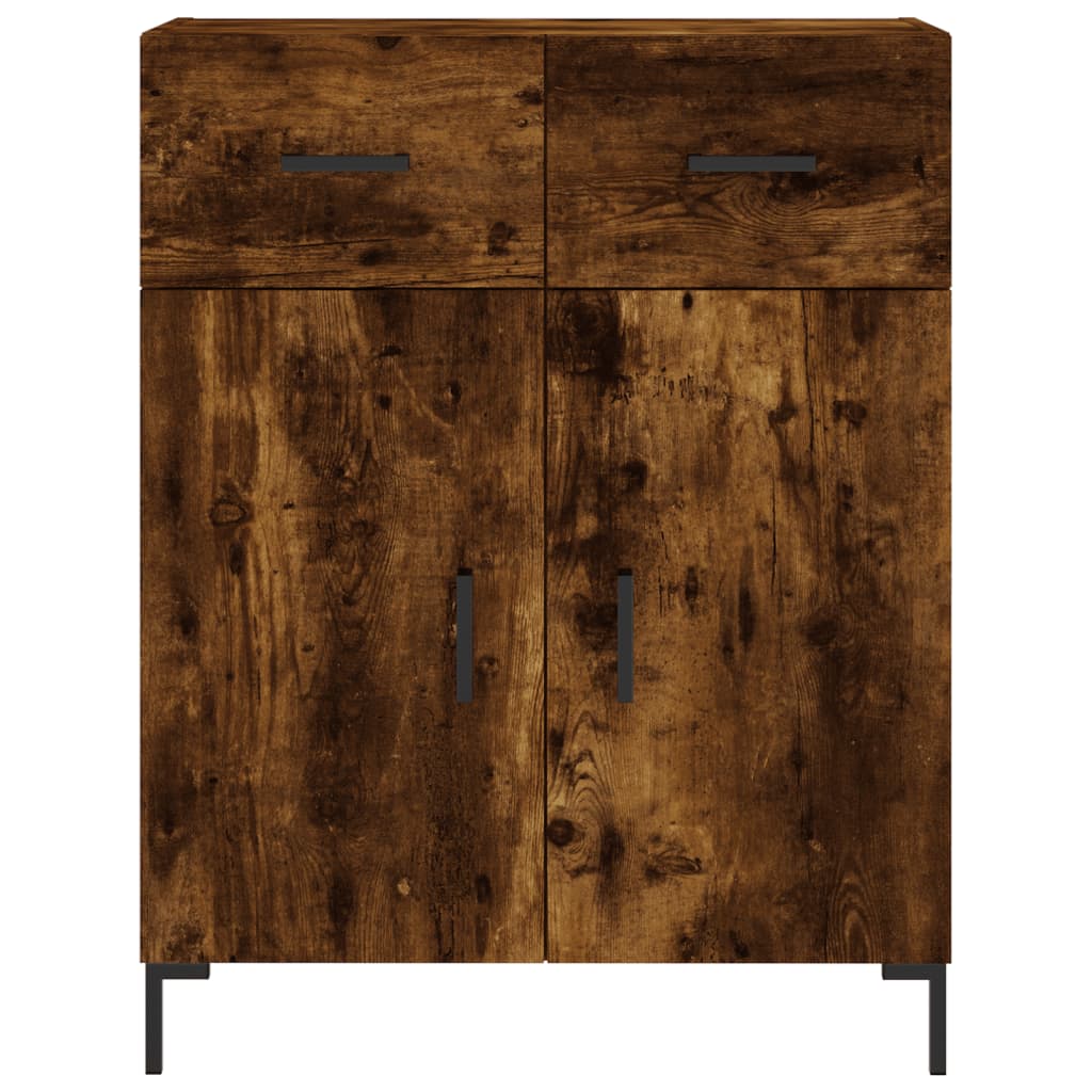 Buffet haut Chêne fumé 69,5x34x180 cm Bois d'ingénierie - XIOS