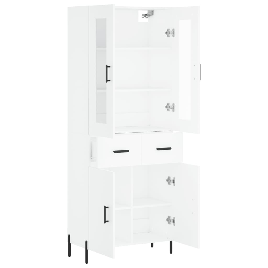 Buffet haut Blanc 69,5x34x180 cm Bois d'ingénierie - XIOS