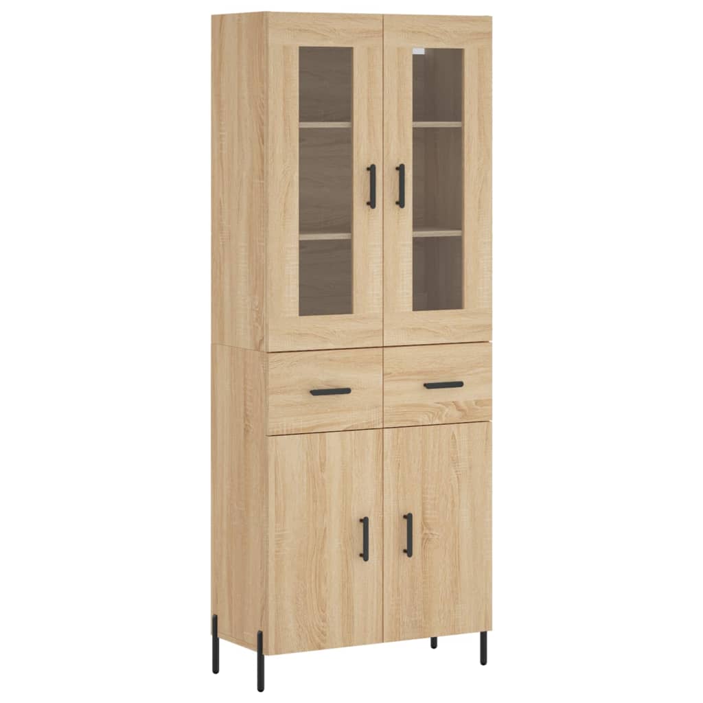 Buffet haut Chêne sonoma 69,5x34x180 cm Bois d'ingénierie - XIOS
